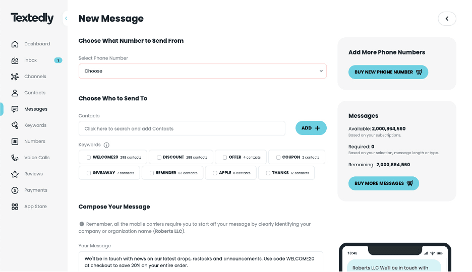 Textedly message editor